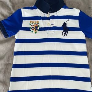 Ralph Lauren blue and white top